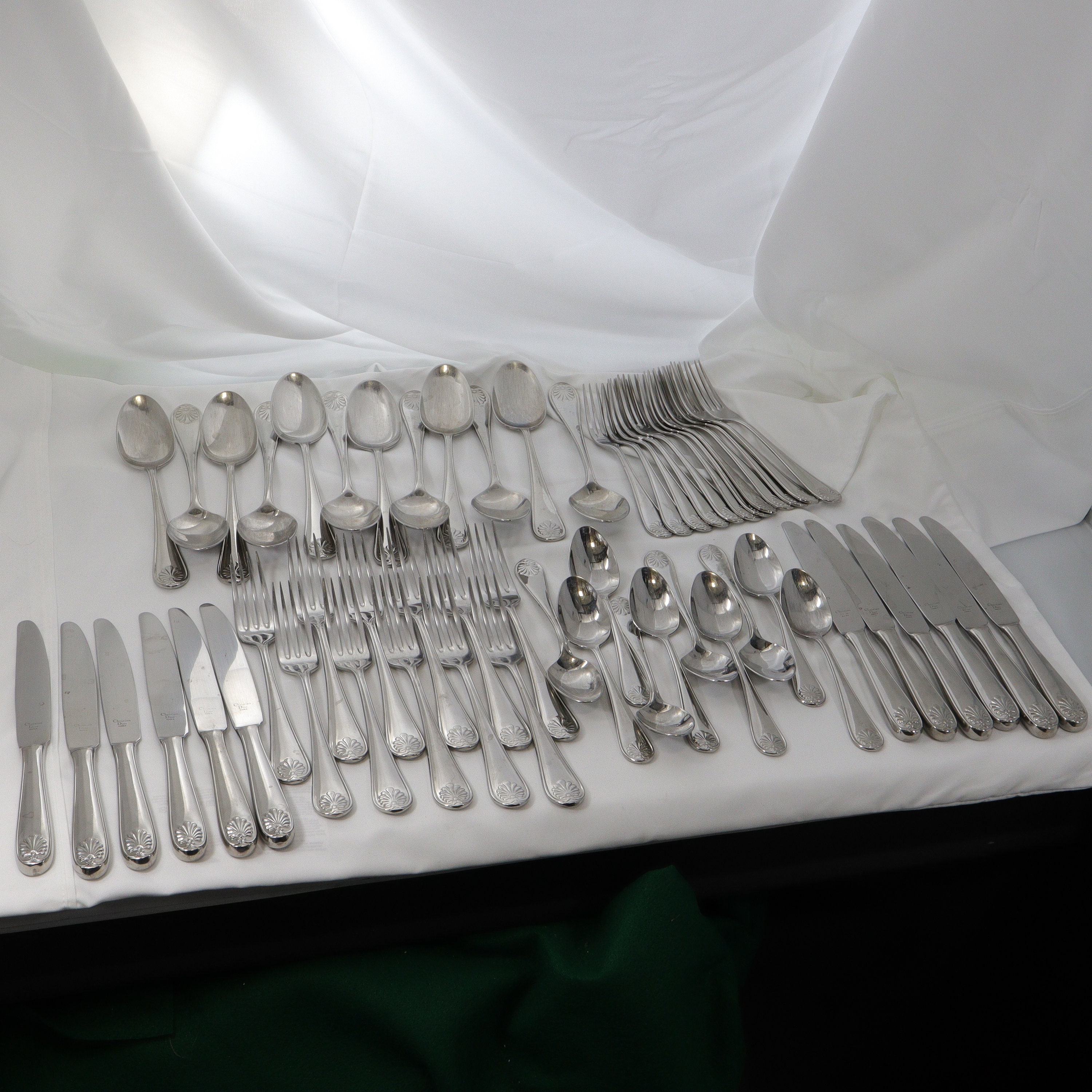 Christian Dior COQUILLE Stainless Shell Tip Korea Silverware Flatware