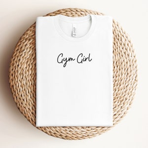 Cute Gym Girl T-shirt, Workout T-Shirt for her, Gains T-shirt, Gym T-shirt, Gift for Her, Funny Gym Shirt, Minimal Tee, Female Gym Tee
