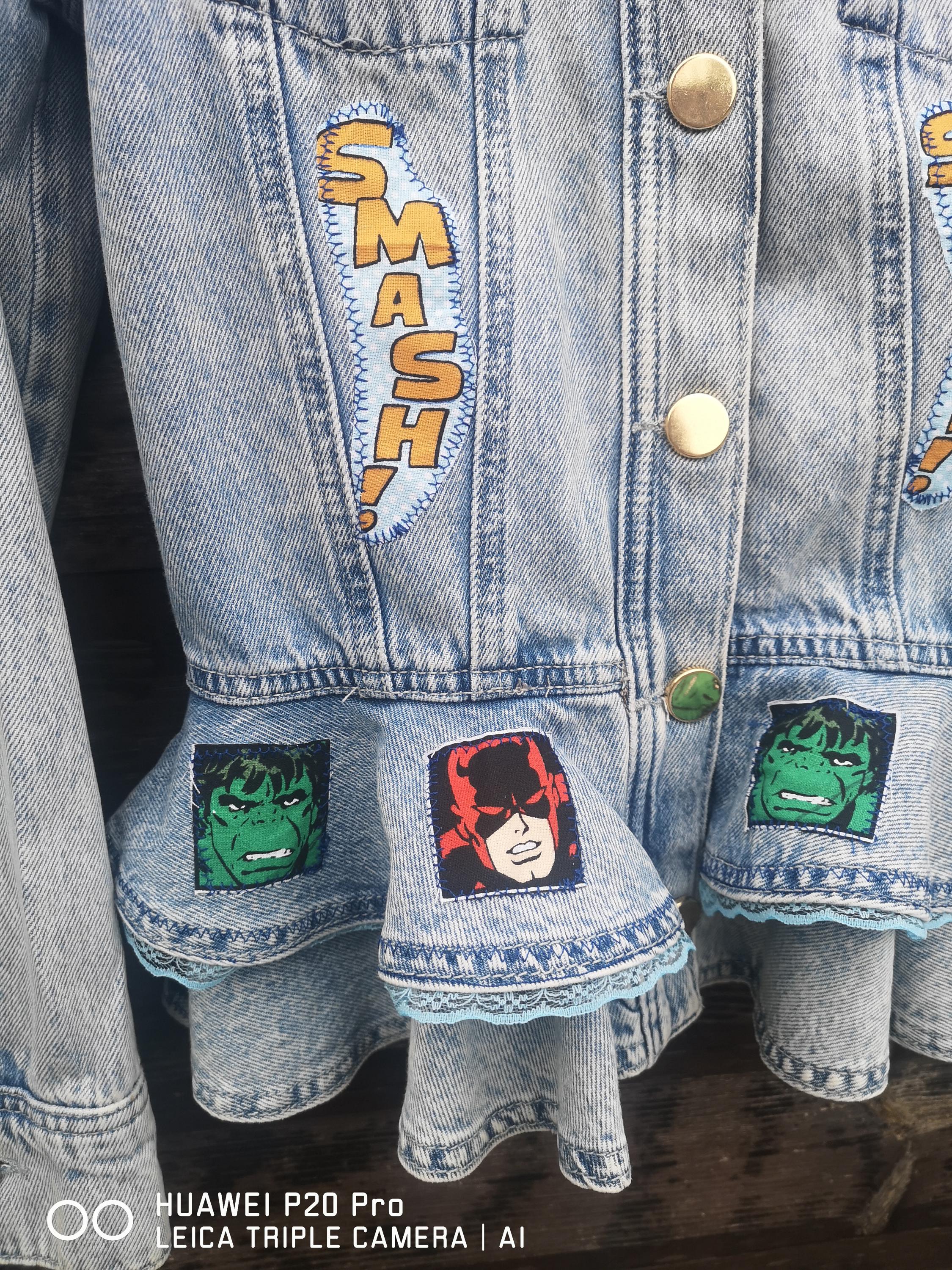 Reworked Upcycled Denim Jacket Sz10 - Etsy