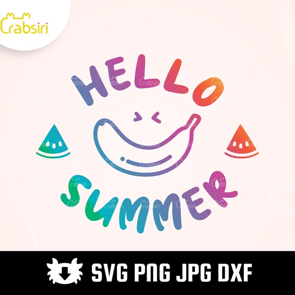 Hello Summer Svg Fruits shirt Svg Vegan shirt Summer fun shirt Svg Summer shirt for women fruits