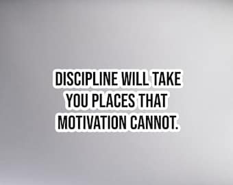 Discipline versus Motivation Bubble-free sticker