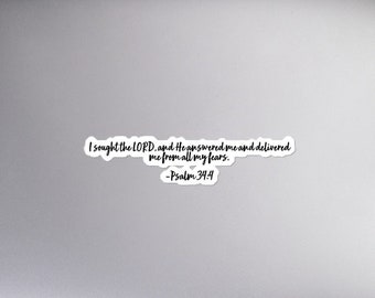 I Sought The Lord Bubble-free sticker