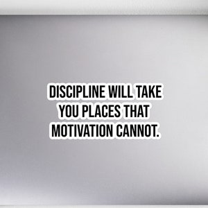 Discipline versus motivatie Bubble-free sticker