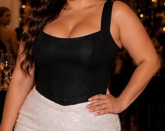 Black Plus Size Corset - Prom Dress Bustier