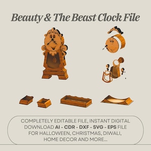 File di puzzle 3D con orologio da parete con personaggi carini – Decorazione fai da te divertente per bambini e famiglie