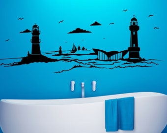 Wandtattoo Skyline Rostock Warnemünde Wandaufkleber Heimat Heimatliebe Ostsee Leuchtturm