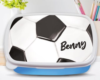 Brotdose Fußball personalisiert Wunschname Schule Geschenk Einschulung Geschenk Geburtstag Einschulungsgeschenk Vesperbox Lunchbox