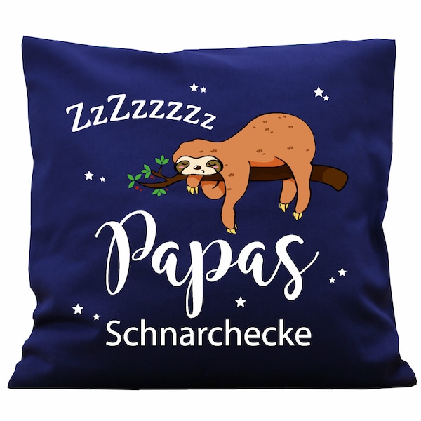 Kissen Faultier Papas Schnarchecke Wunschkissen Geschenk Papa