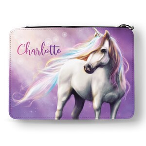Gefüllte Federtasche Federmäppchen Einhorn personalisiert Wunschname Mädchen Geburtstagsgeschenk  Einschulungsgeschenk