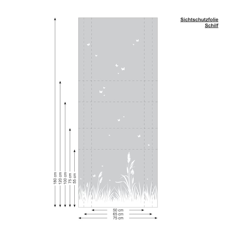 Sichtschutzfolie Schilf maritim Fensterfolie Fensterdeko Milchglasfolie image 6