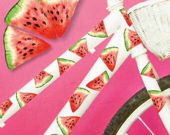 Fahrradaufkleber Wassermelone Farbig Fahrrad Sticker Fahrraddesign Kinderfahrrad Geschenk Geburtstag