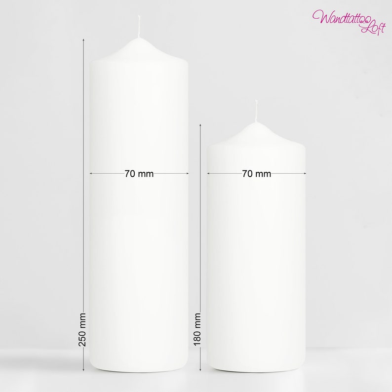 Weiße Kerze zum selber gestalten dekorieren für Geburtstage Hochzeit Trauer oder Taufe, Kreativität DIY Bild 4