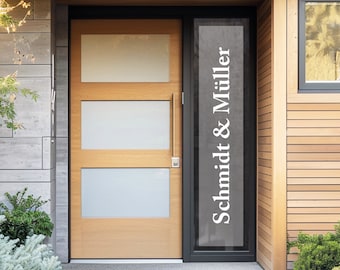Sichtschutzfolie Türfolie Wunschname Personalisiert Fensterfolie Türdeko Fensterdeko Milchglasfolie