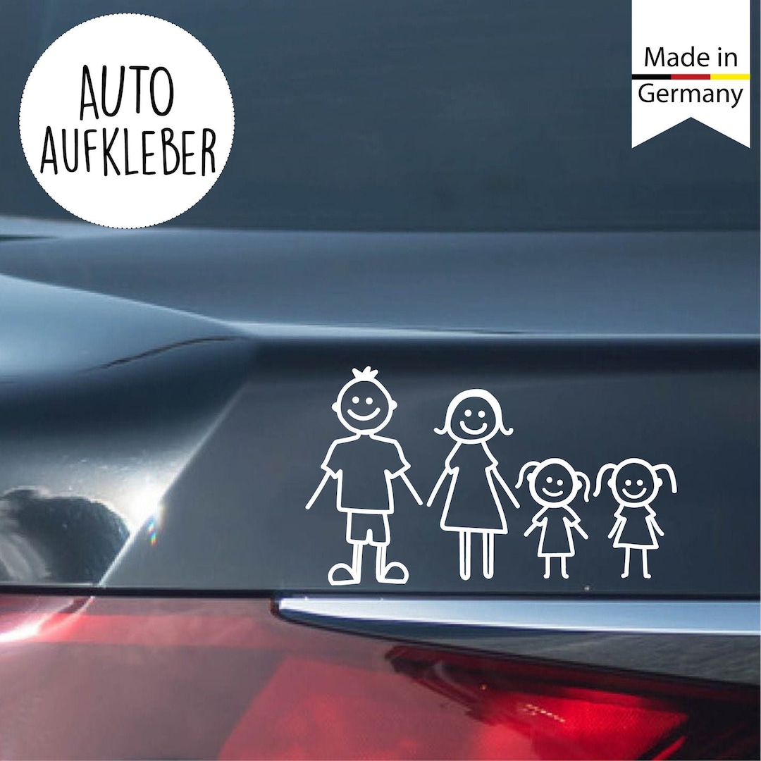 Autoaufkleber Set 4er Pack - 3D Fenster Sticker Für Auto, SUV & LKW