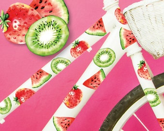 Fahrradaufkleber Früchte Farbig Fahrrad Sticker Fahrraddesign Kinderfahrrad, Geschenk Geburtstag