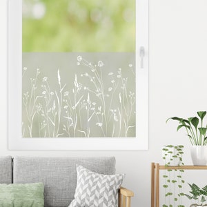 Sichtschutzfolie mit einer wilden Blumenwiese, Fensterfolie Fensterdeko Milchglasfolie Bild 2