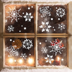 100 Stück silberne Sterne Aufkleber, Fensterdekoration zu Weihnachten,  Wandtattoo, Fensterbild/Fensteraufkleber 70031