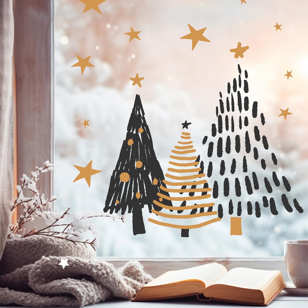 110 Stück Wiederverwendbare Weihnachtsfensterbilder – Selbstklebende Fensterdeko Für Die Festzeit