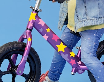 Fahrradaufkleber Sterne Mädchen Fahrrad Sticker Fahrraddesign Kinderfahrrad, Geschenk Geburtstag