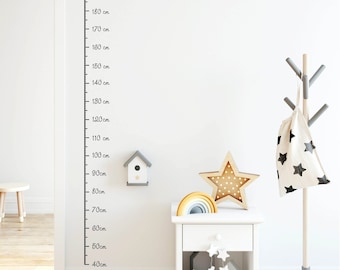 Wandtatto Kinderzimmer Messlatte Maßband 40 - 200 cm konturgeschnitten - ohne Hintergrundfolie