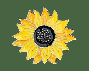 Épingle en émail tournesol
