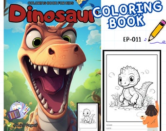 20 pages Coloring Book For Kids [ EP-011 DINOSAUR ]