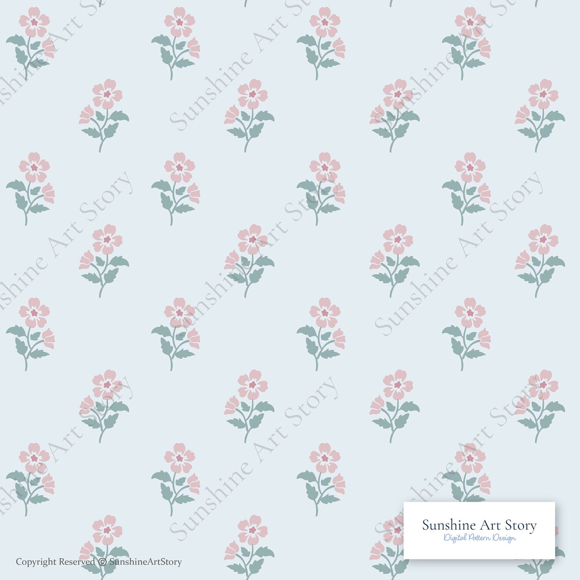 Seamless Floral Print and Boho Floral Repeat Pattern Set Vector File ...