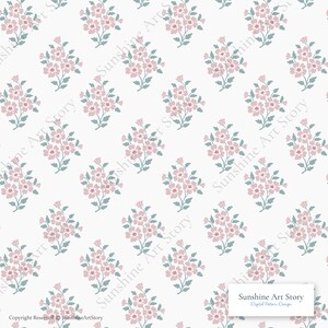 Seamless Floral Print and Boho Floral Repeat Pattern Set Vector File ...