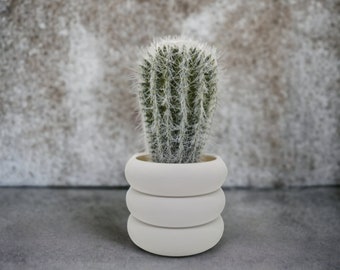 Minimalist white pot, 3d home and decor printing