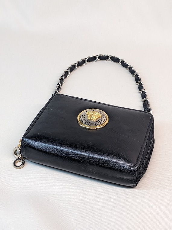 Gianni Versace Miduza Leather Shoulder Bag and wa… - image 1