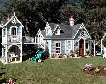 Large Playhouse with slide and swing