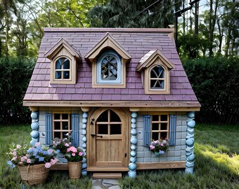 Storybook Playhouse for Kids | Beautiful, Strong, Interactive wooden Playhouse for children| Child Safe| Money-back guarantee