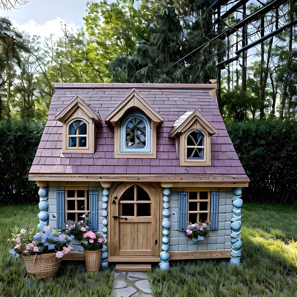 Storybook Playhouse for Kids | Beautiful, Strong, Interactive wooden Playhouse for children| Child Safe| Money-back guarantee