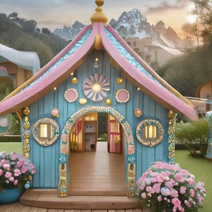 Princess Playhouse! Wooden indoor and outdoor play house for kids| Organic| Child-safe| 15 years warranty