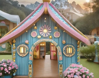 Princess Playhouse! Wooden indoor and outdoor play house for kids| Organic| Child-safe| 15 years warranty