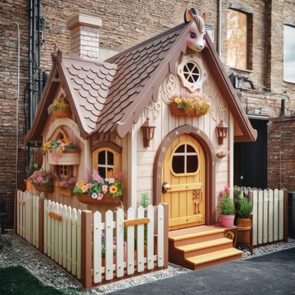 Enchantia Forest Retreat: Handcrafted Deer Inspired Playhouse for Imagination-Fueled Adventures