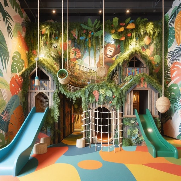 Jungle Adventure Playhouse - A Handcrafted Haven for Little Explorers