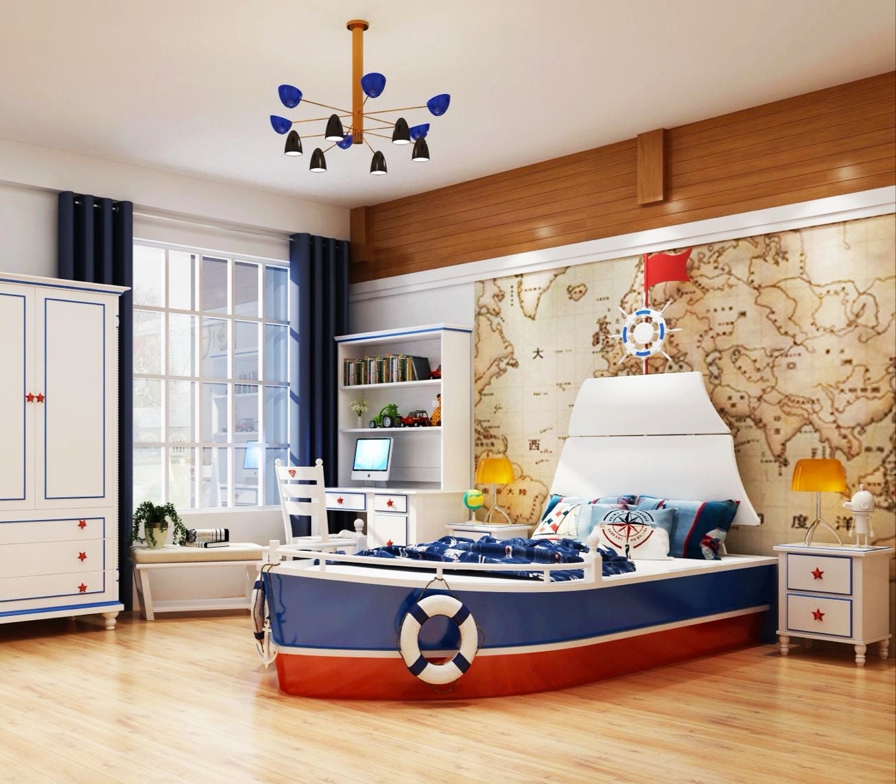Childrens Boat Bed Etsy