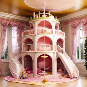 Princess indoor playhouse bed for girls image 1