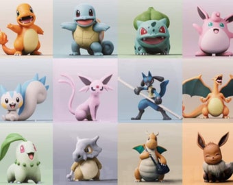 310 Pokemon stl pack / 24+ gb / stl package / figure stl / 3d model stl / 3d stl / Pikachu stl / Pokemon Figure / Action Figure Stl