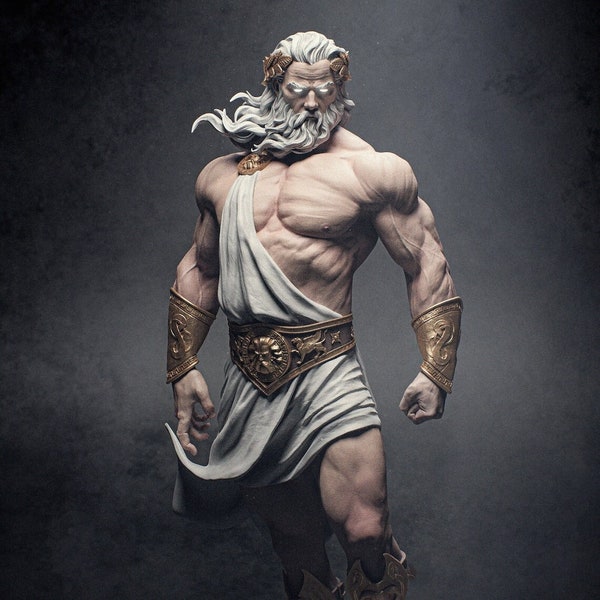 Zeus Stl per stampa 3d, Figura Stl, 3d Stl, Figure di supereroi, Gioco, Figura di azione comica dei cartoni animati