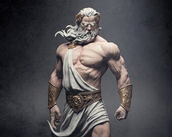 Zeus Stl for 3d Printing, Figure Stl, 3d Stl, Super hero Figures, Game, Cartoon Comic Action Figure