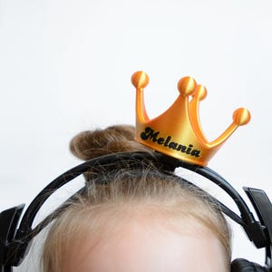 Crown for Headphones or Headband – Custom Name Option – Cosplay, Streamer or Festival Headpiece