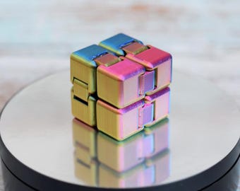 Kub-fidget | 3D-utskriven | Infinity-kub | Stressavlastare | Skrivbordsleksak |