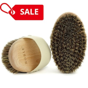 Handgefertigte Trockenbürste EDLE, 70 / Tampico Agave Fibre 30 / Rosshaar, Trockenbürsten, Holzkörperbürste, Hautbürste, Spa-Bürste, Eco freundlich
