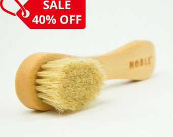 Handmade Natural Brush Beech Wood and horsehair, Face massage brush, Exfoliating Brush, Wood Body Brush, Dry Brush, Skin Brush, Spa Brush