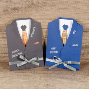 Personalisierbare Karte für Geldgeschenk zur Jugendweihe/Konfirmation/Kommunion oder zum Geburtstag für einen Jungen/Mann