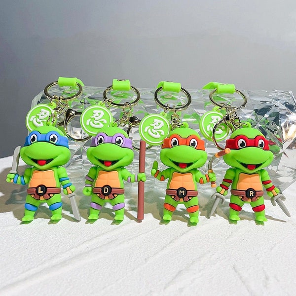 Teenage Mutant Ninja Turtles Keyring Keychain Key Fob Bag Charm