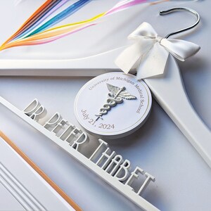 3d caduceus first white coat hanger, medical hanger, doctor hanger, doctor gift, med school, graduation gift, doctor graduation, coat hanger