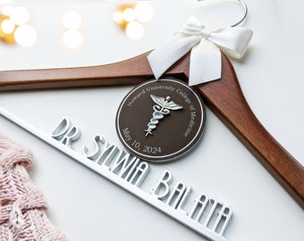 doctor hanger, medical hanger, doctor coat hanger, doctor gift, med school, graduation gift, doctor graduation, coat hanger, caduceus hanger